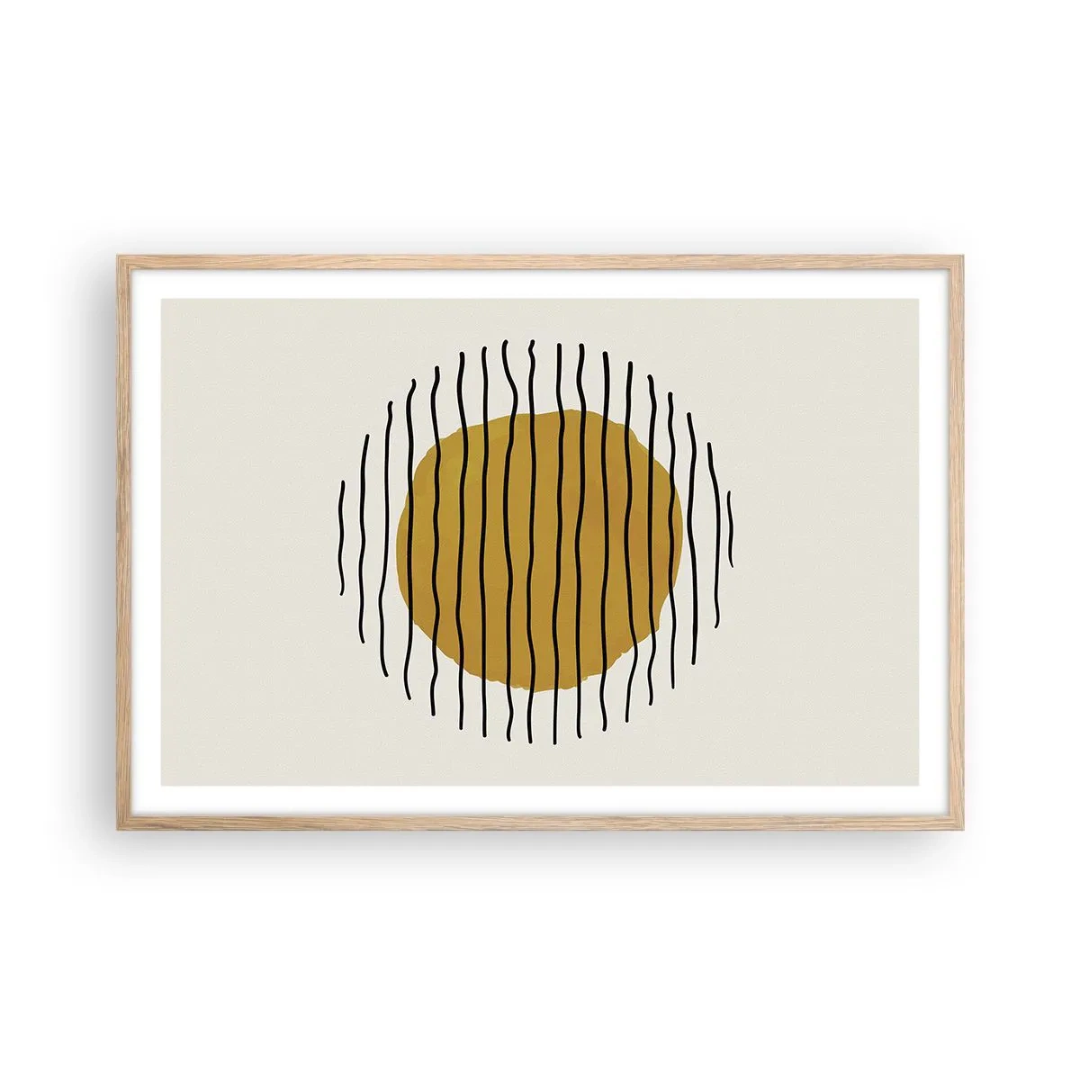 Affisch i ram av ljusek - Abstraktion som darrar av glöd - 91x61 cm