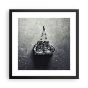 Affisch i svart ram - Stridens tid och fredens tid - 40x40 cm