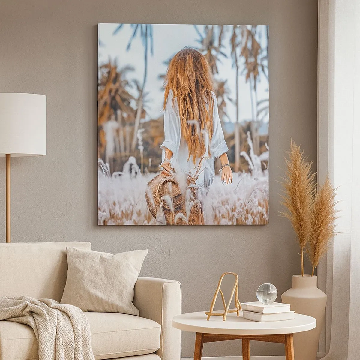 Canvastavla - Bild på duk - Född ur gräsdun - 30x30 cm