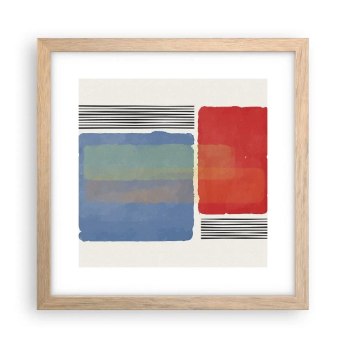 Affisch i ram av ljusek - Geometrins anda  - 30x30 cm