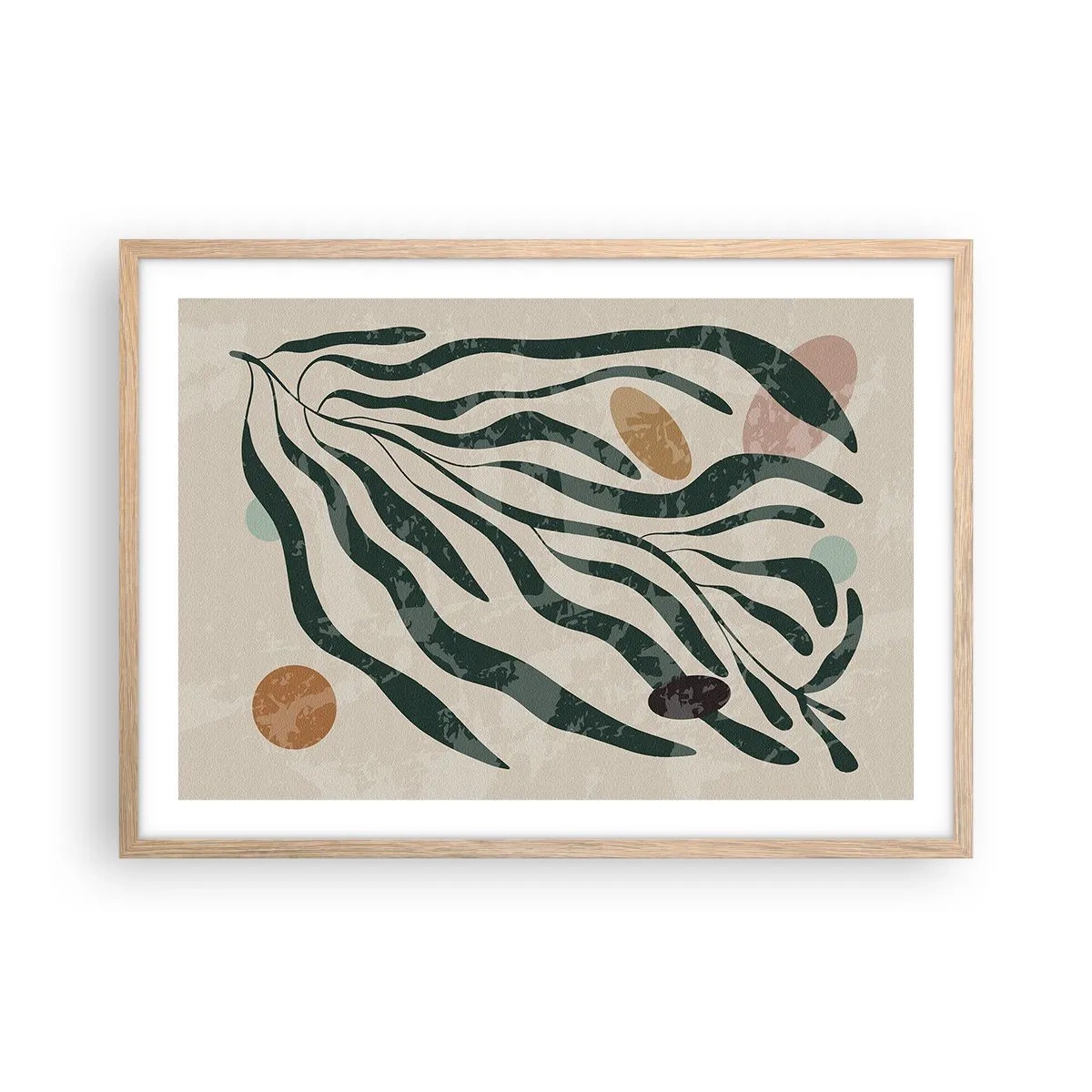 Affisch i ram av ljusek - Bland de gröna - 70x50 cm