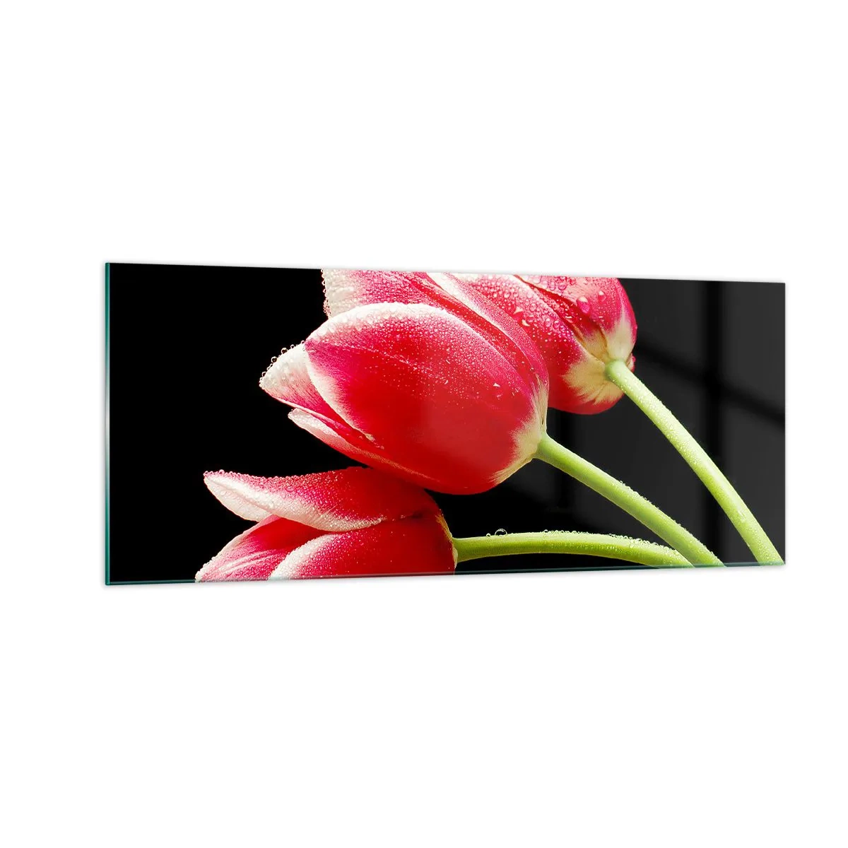 Glastavla - Bild på glas - Ett löfte om en ren kärlek - 100x40 cm