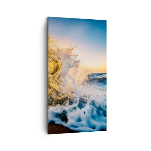 Canvastavla - Bild på duk - Lek i sanden - 45x80 cm