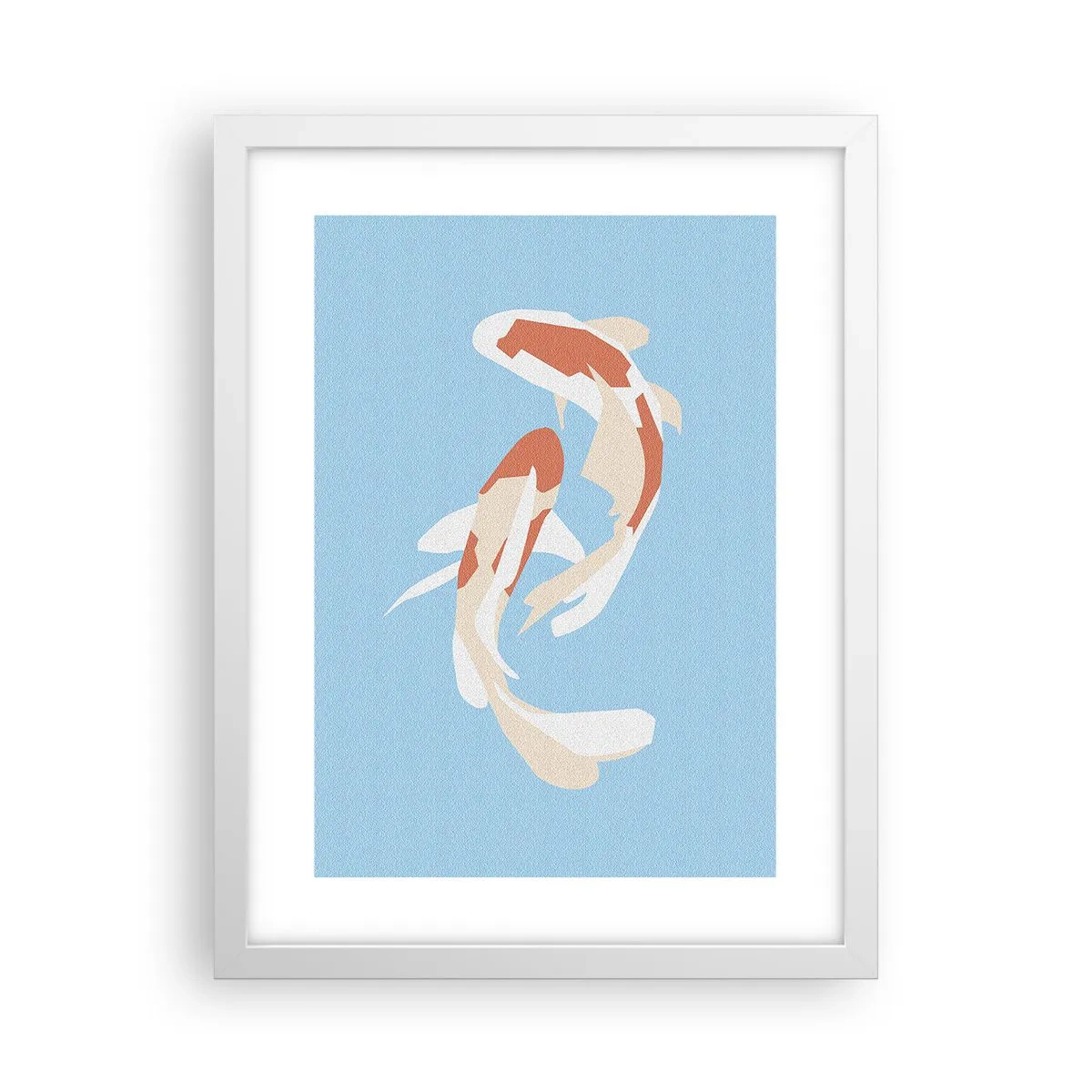 Affisch i vit ram - Spontan synkroniserad simning - 30x40 cm