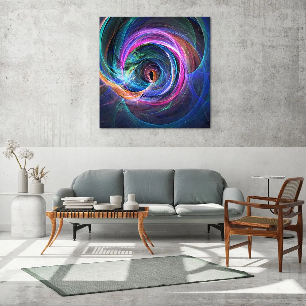 Glastavla - Bild på glas - Vart tar du mig? - 30x30 cm