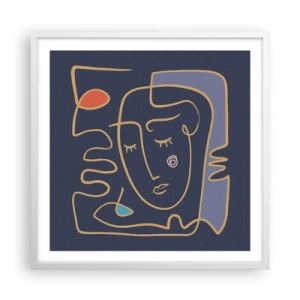 Affisch i vit ram - I drömmarnas värld - 60x60 cm