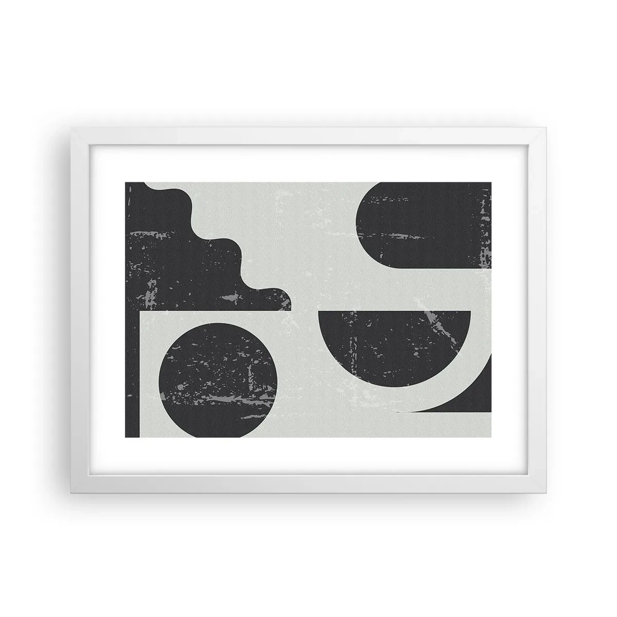 Affisch i vit ram - Komposition ovanför och under - 40x30 cm