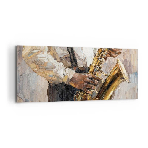 Canvastavla - Bild på duk - Dags för solo - 100x40 cm