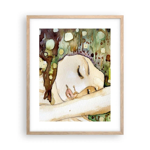 Affisch i ram av ljusek - Smaragd-viol dröm - 40x50 cm