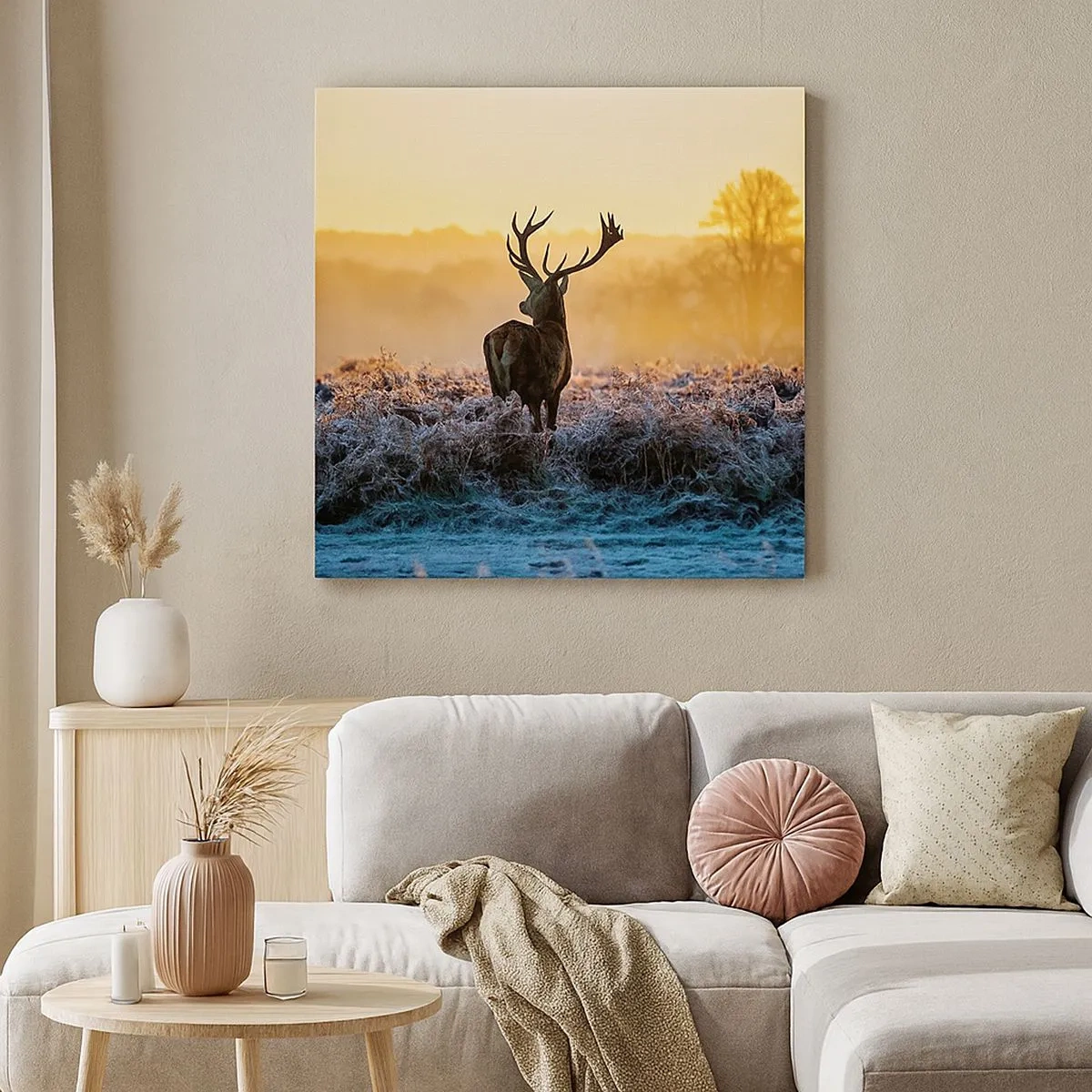 Canvastavla - Bild på duk - Krönt på sin mark - 30x30 cm