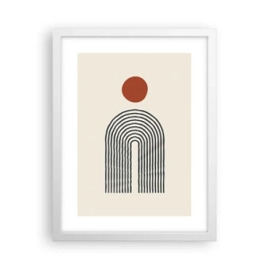 Affisch i vit ram - Formernas och färgernas magnetism - 30x40 cm