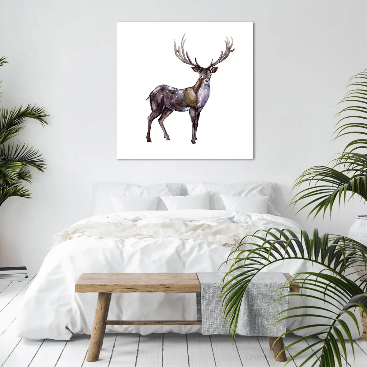 Canvastavla - Bild på duk - Norra urskogens kung - 70x70 cm