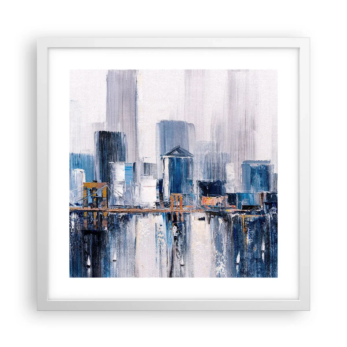 Affisch i vit ram - New York-impression - 40x40 cm