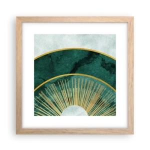 Affisch i ram av ljusek - Ett annorlunda solsystem - 30x30 cm