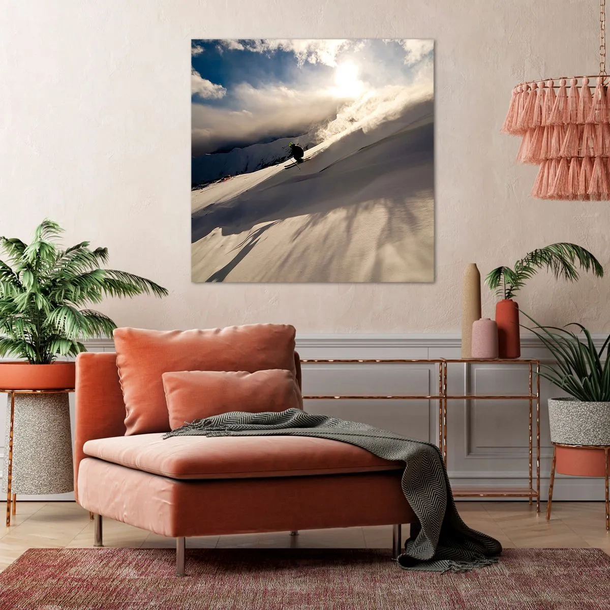 Canvastavla - Bild på duk - Fjällutmaningen accepterad - 70x70 cm