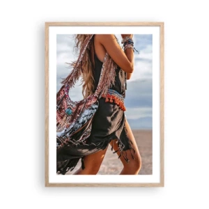 Affisch i ram av ljusek - Shamanens flicka - 50x70 cm