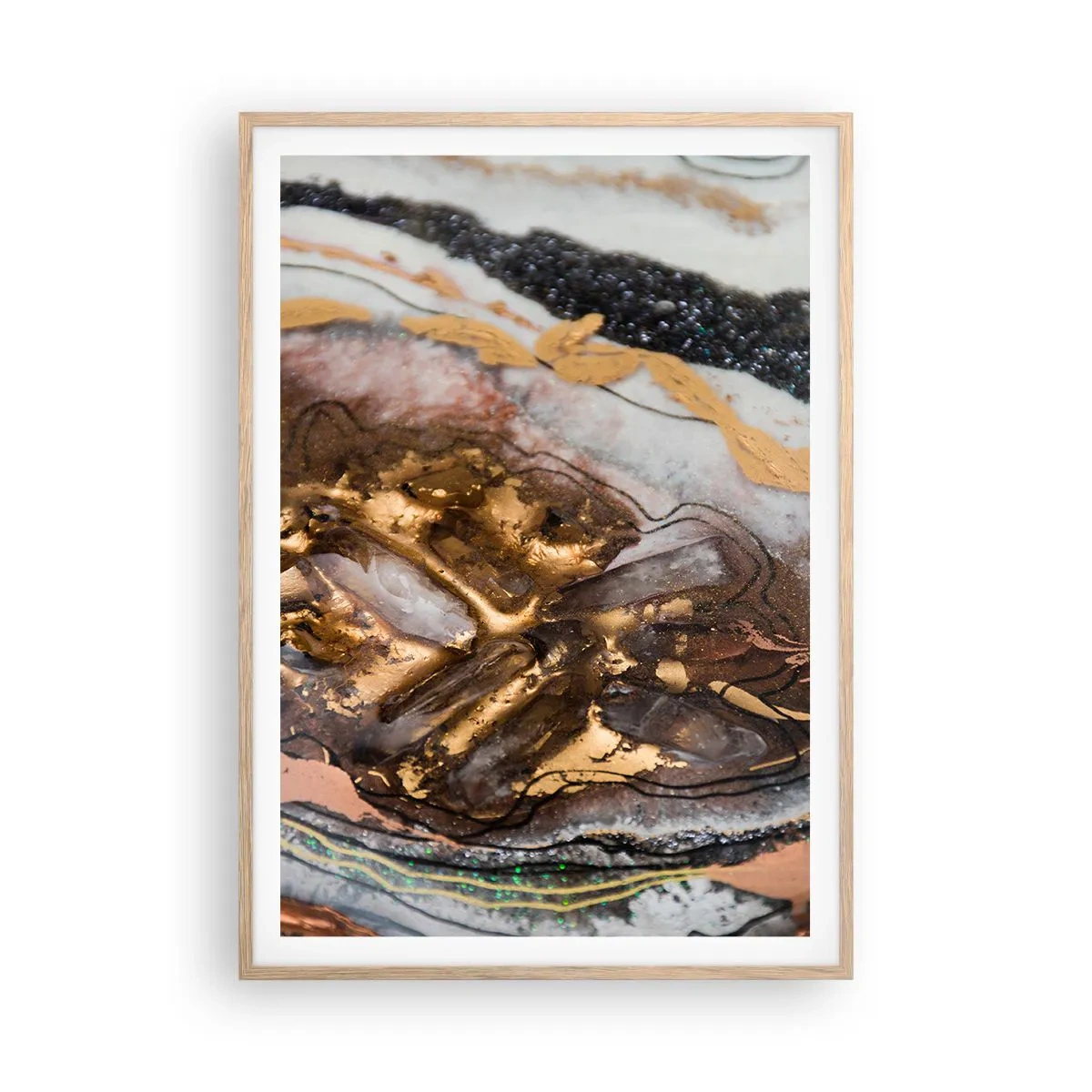 Affisch i ram av ljusek - Jordens element - 70x100 cm