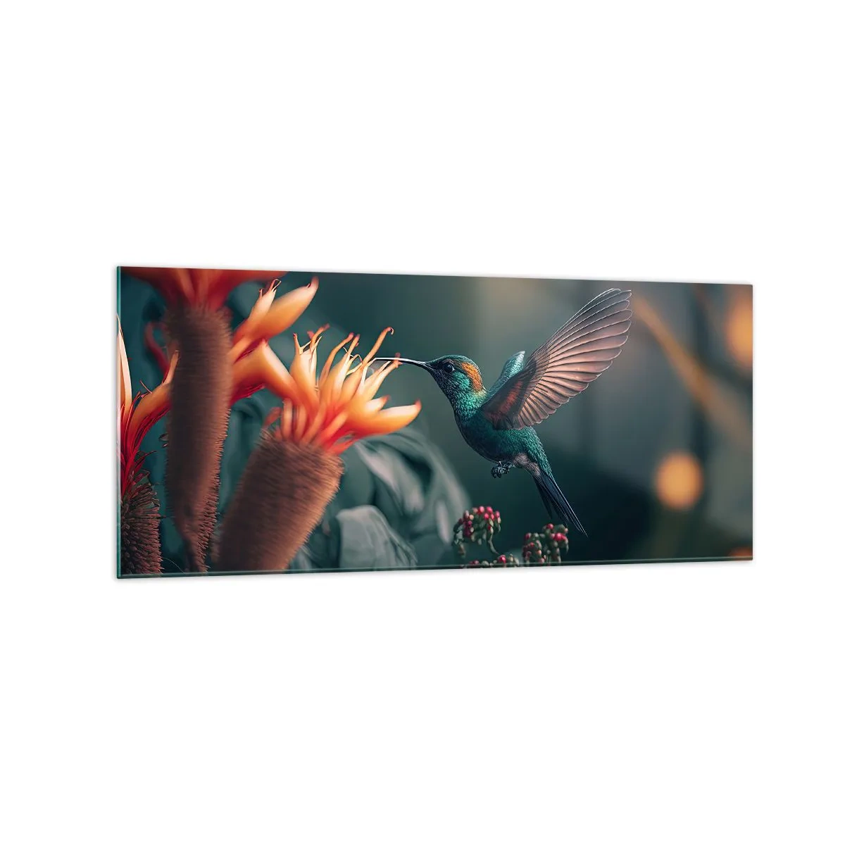 Glastavla - Bild på glas - Ett verkligt färgglatt liv - 120x50 cm