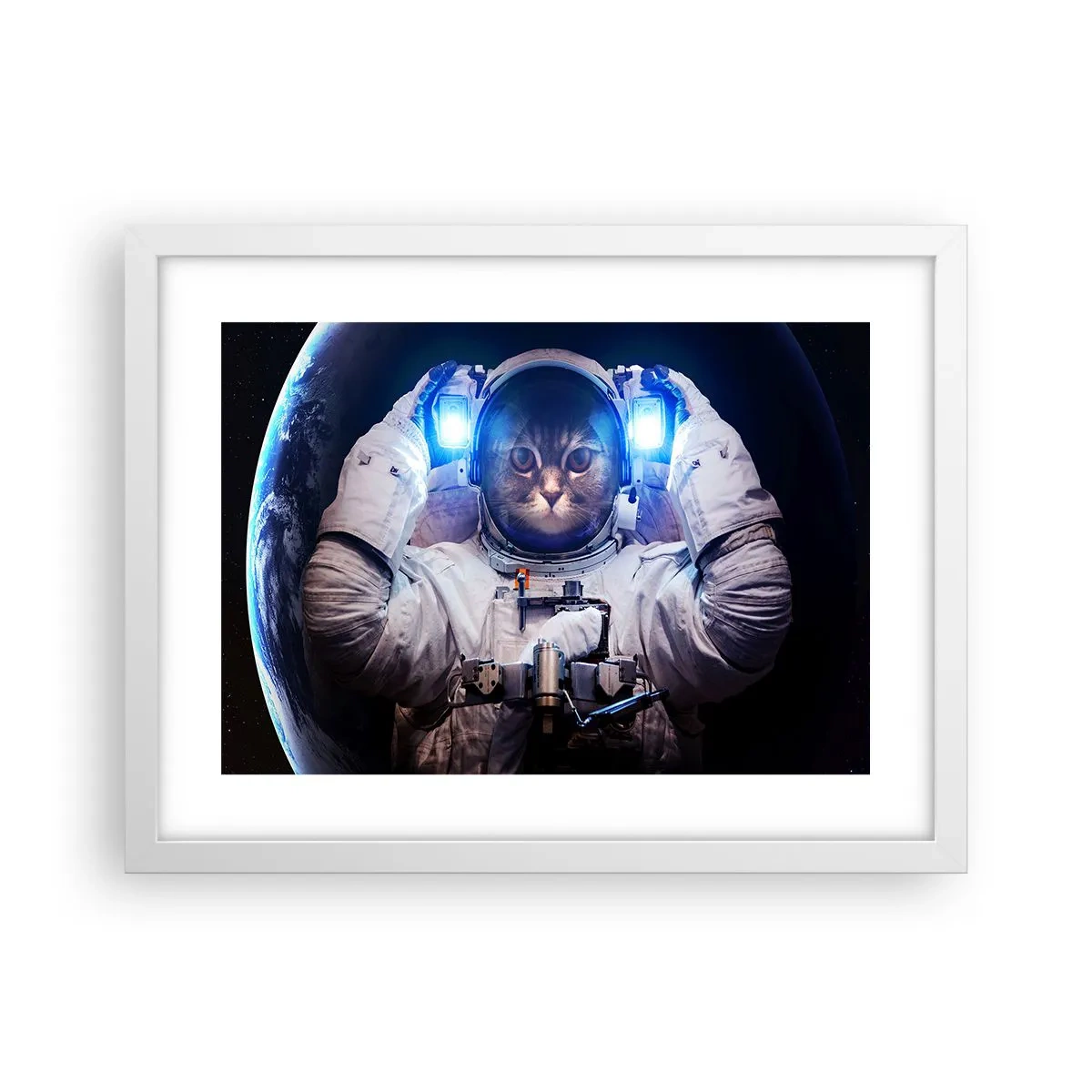 Affisch i vit ram - Houston, ni har problem - 40x30 cm