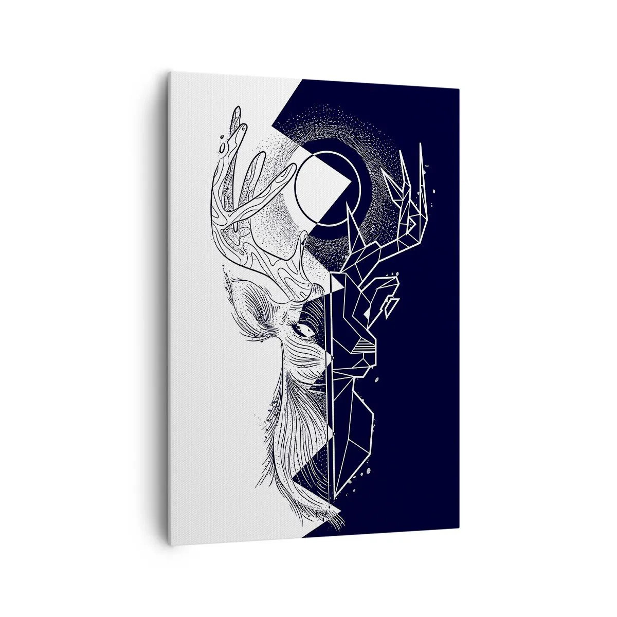 Canvastavla - Bild på duk - Motsatsernas kamp och gemenskap - 70x100 cm