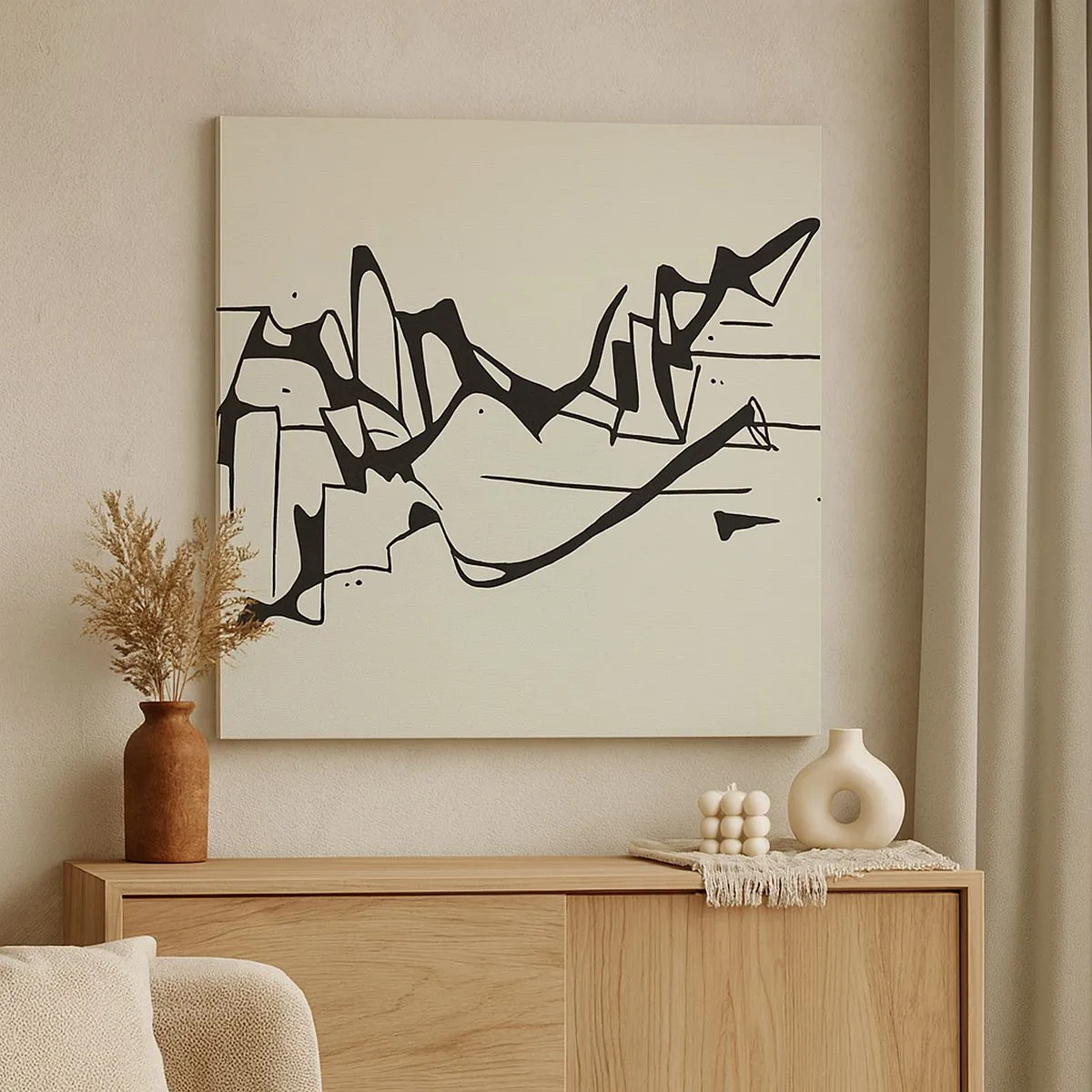 Canvastavla - Bild på duk - Kanske ett landskap - 30x30 cm