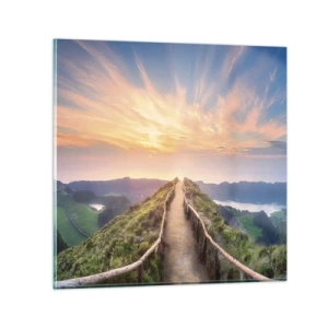 Glastavla - Bild på glas - Nära himlen - 60x60 cm