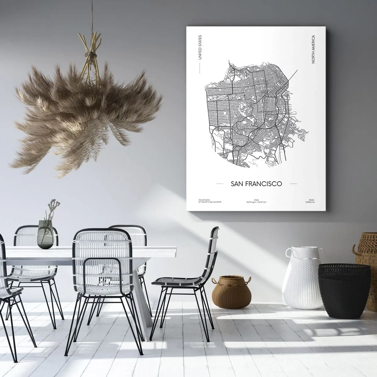 Canvastavla - Bild på duk - San Franciscos anatomi - 55x100 cm