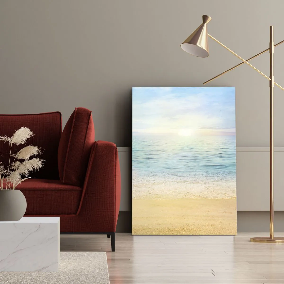 Canvastavla - Bild på duk - Det stora blåa - 50x70 cm