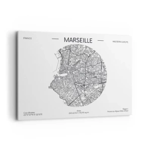 Canvastavla - Bild på duk - Marseilles anatomi - 100x70 cm