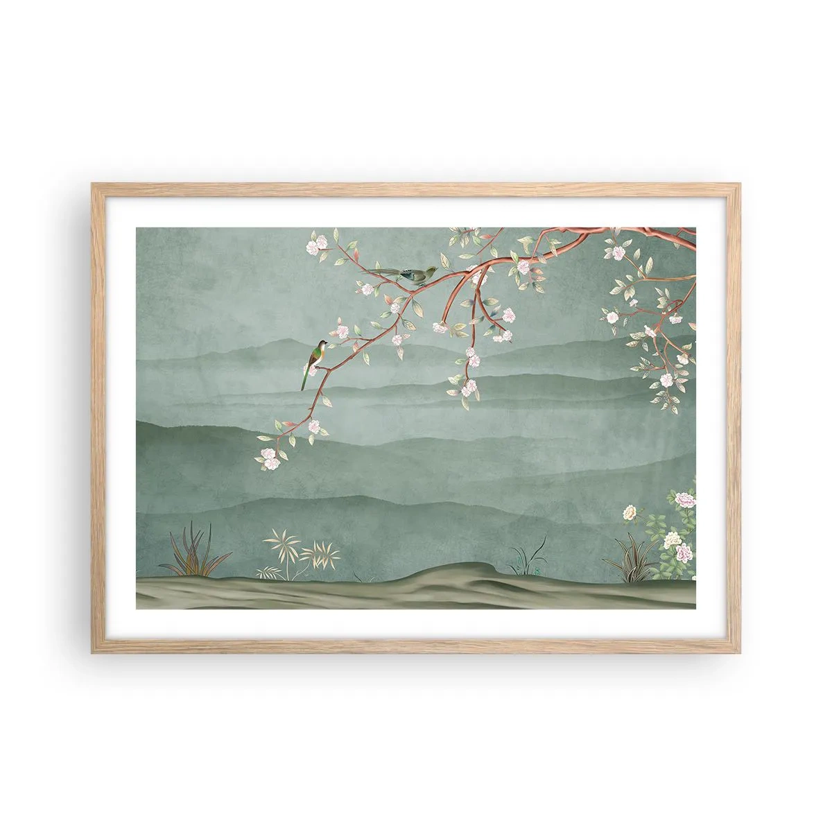 Affisch i ram av ljusek - Vår, ah, det är du - 70x50 cm