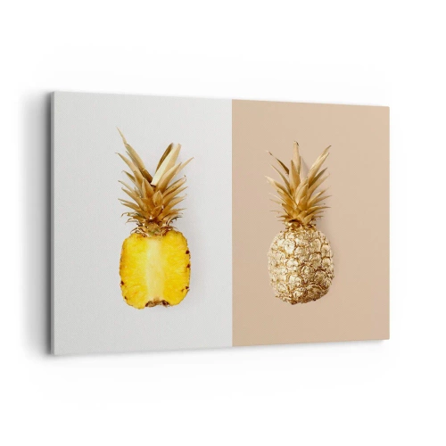 Canvastavla - Bild på duk - Ananas för oss - 100x70 cm