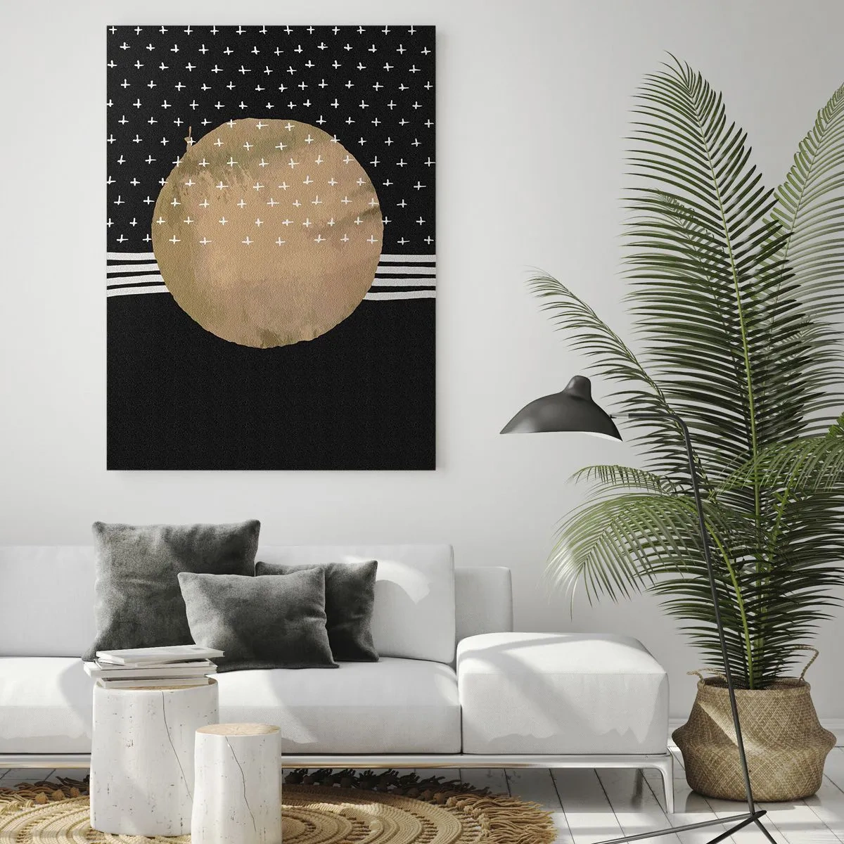 Glastavla - Bild på glas - Komposition: galaxens flagga - 50x70 cm