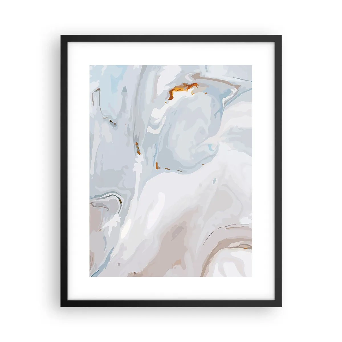 Affisch i svart ram - Utbuktande vithet - 40x50 cm