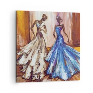 Canvastavla - Bild på duk - Prydlig duett - 50x50 cm