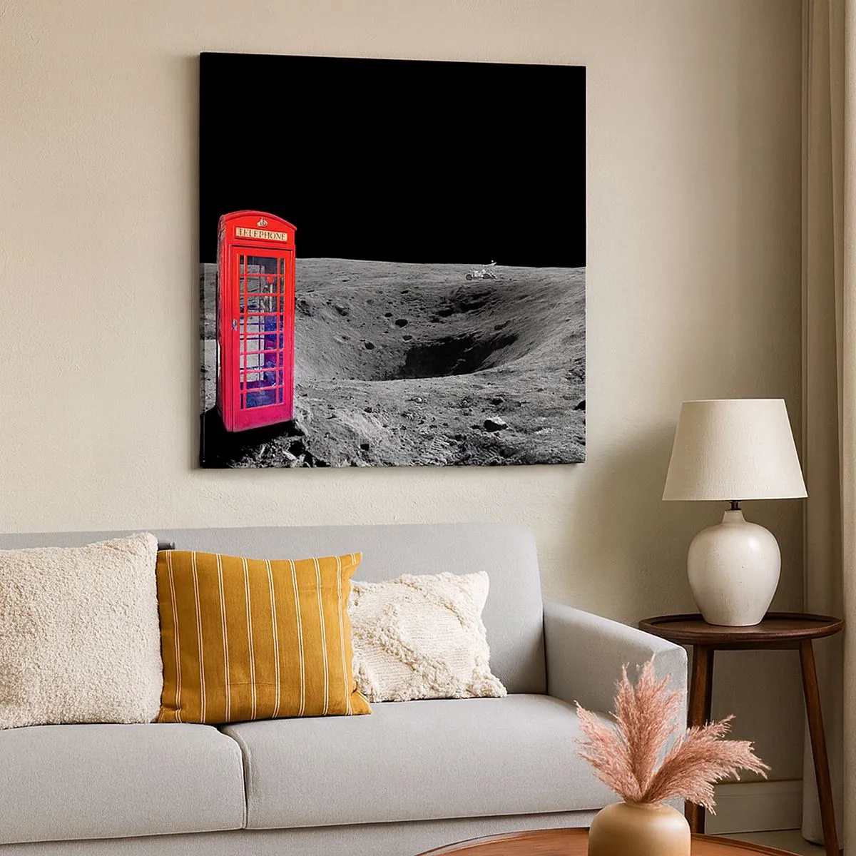 Canvastavla - Bild på duk - Rymdskämt - 30x30 cm