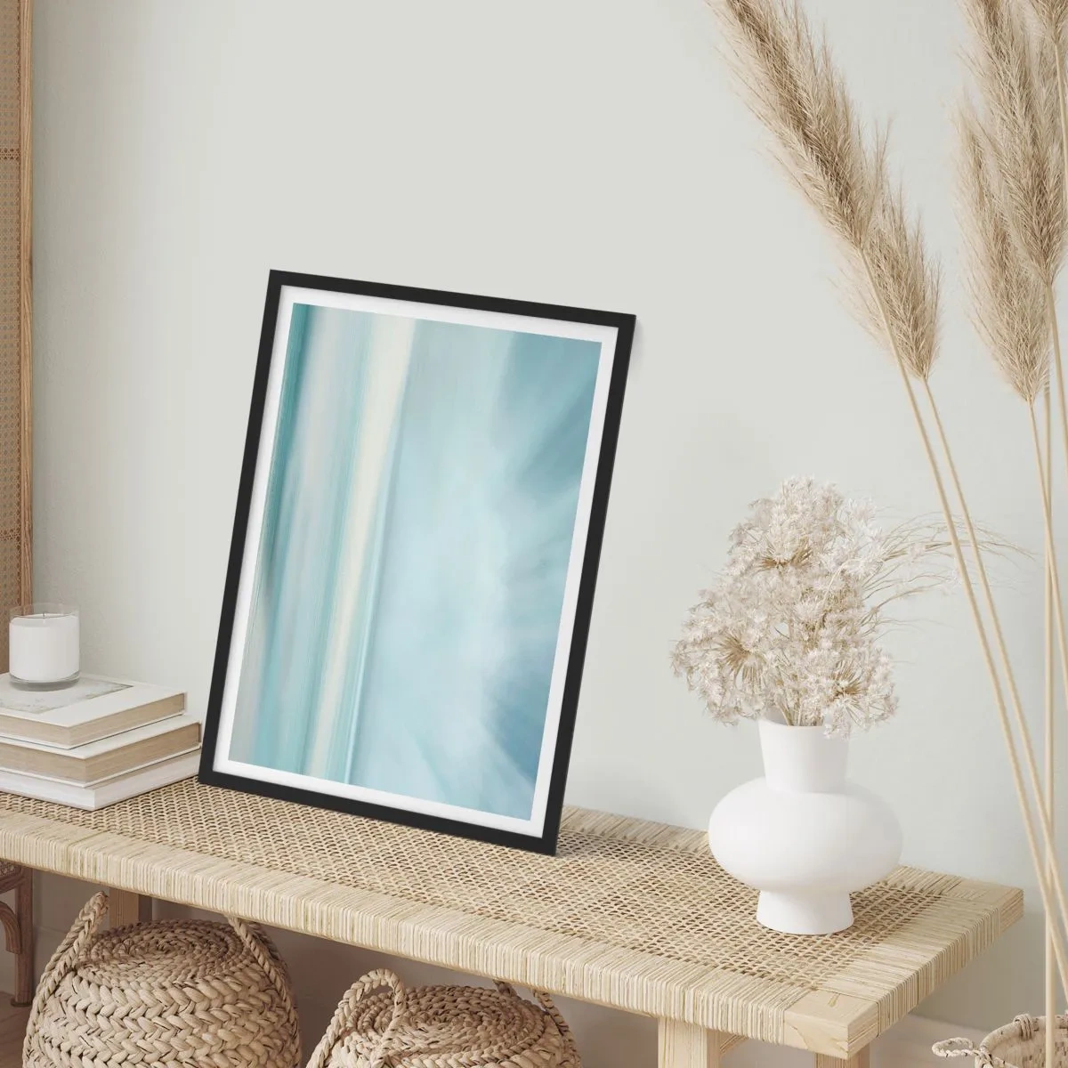 Affisch i svart ram - Fred hela vägen till horisonten - 40x50 cm