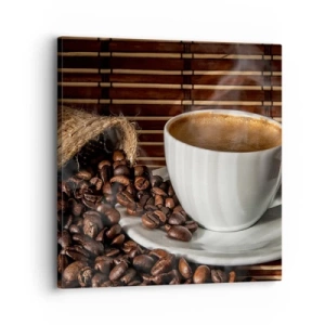 Canvastavla - Bild på duk - Kolets svärta, bärnstenens transparens - 30x30 cm