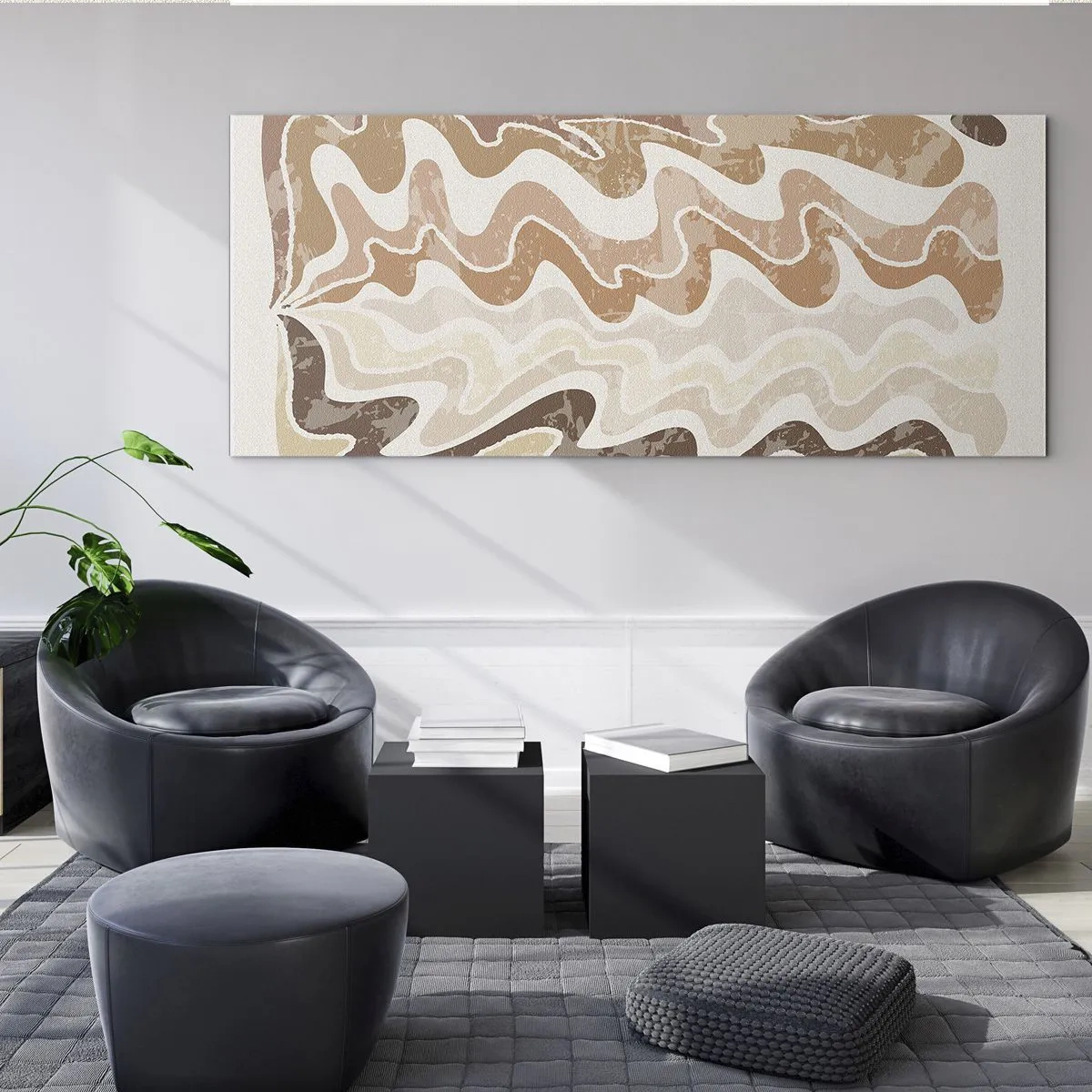 Glastavla - Bild på glas - Bra energi - bra känslor - 90x30 cm