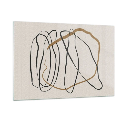 Glastavla - Bild på glas - Komposition: besittande dans - 120x80 cm