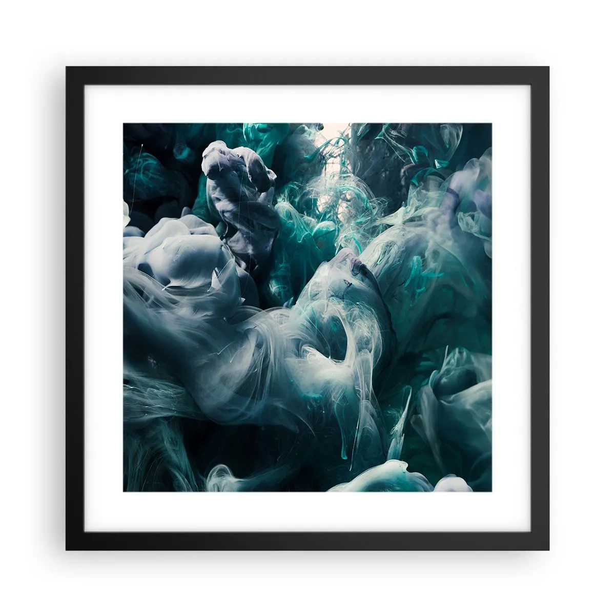 Affisch i svart ram - Färg i rörelse - 40x40 cm