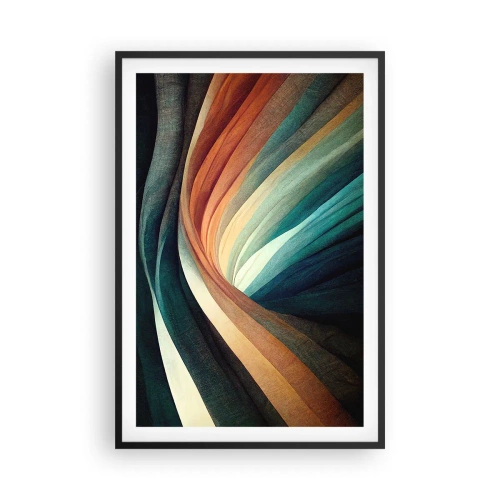 Affisch i svart ram - Vävd av färger - 61x91 cm