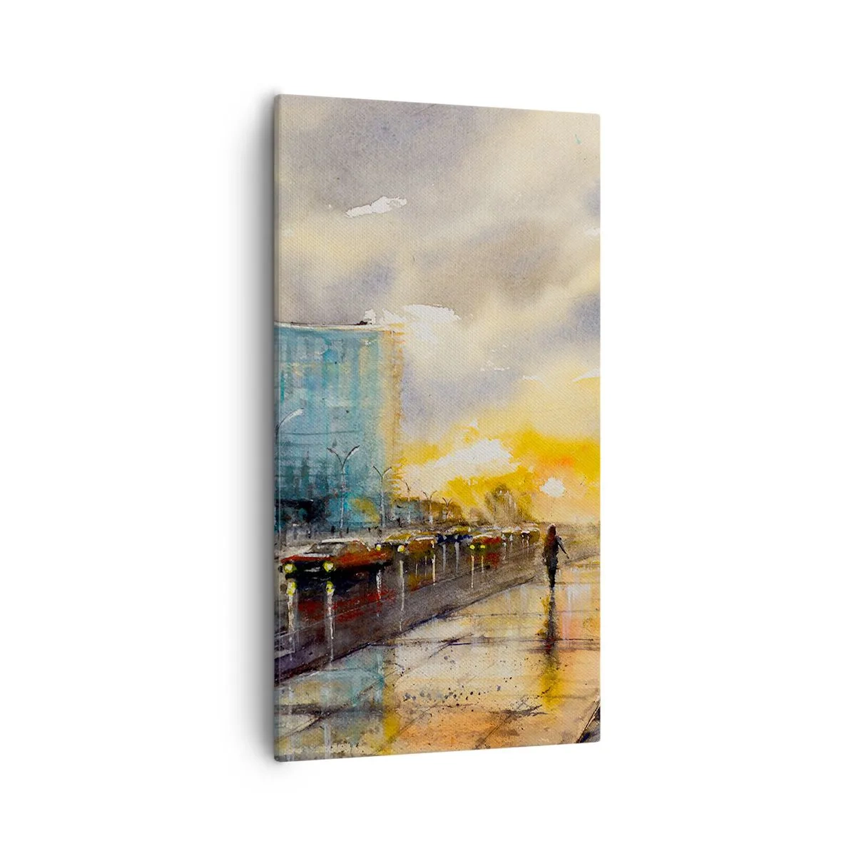 Canvastavla - Bild på duk - Livet på stranden - 55x100 cm