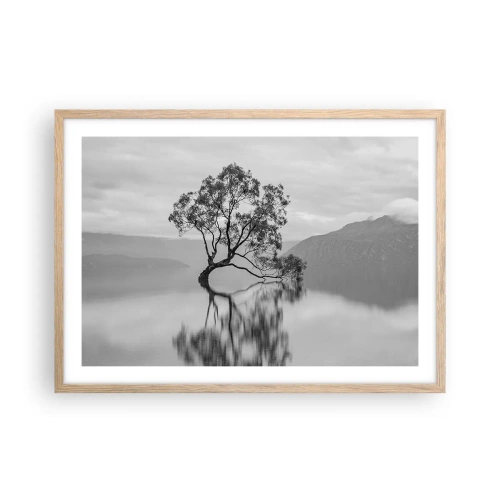 Affisch i ram av ljusek - Det finns ett land - 70x50 cm