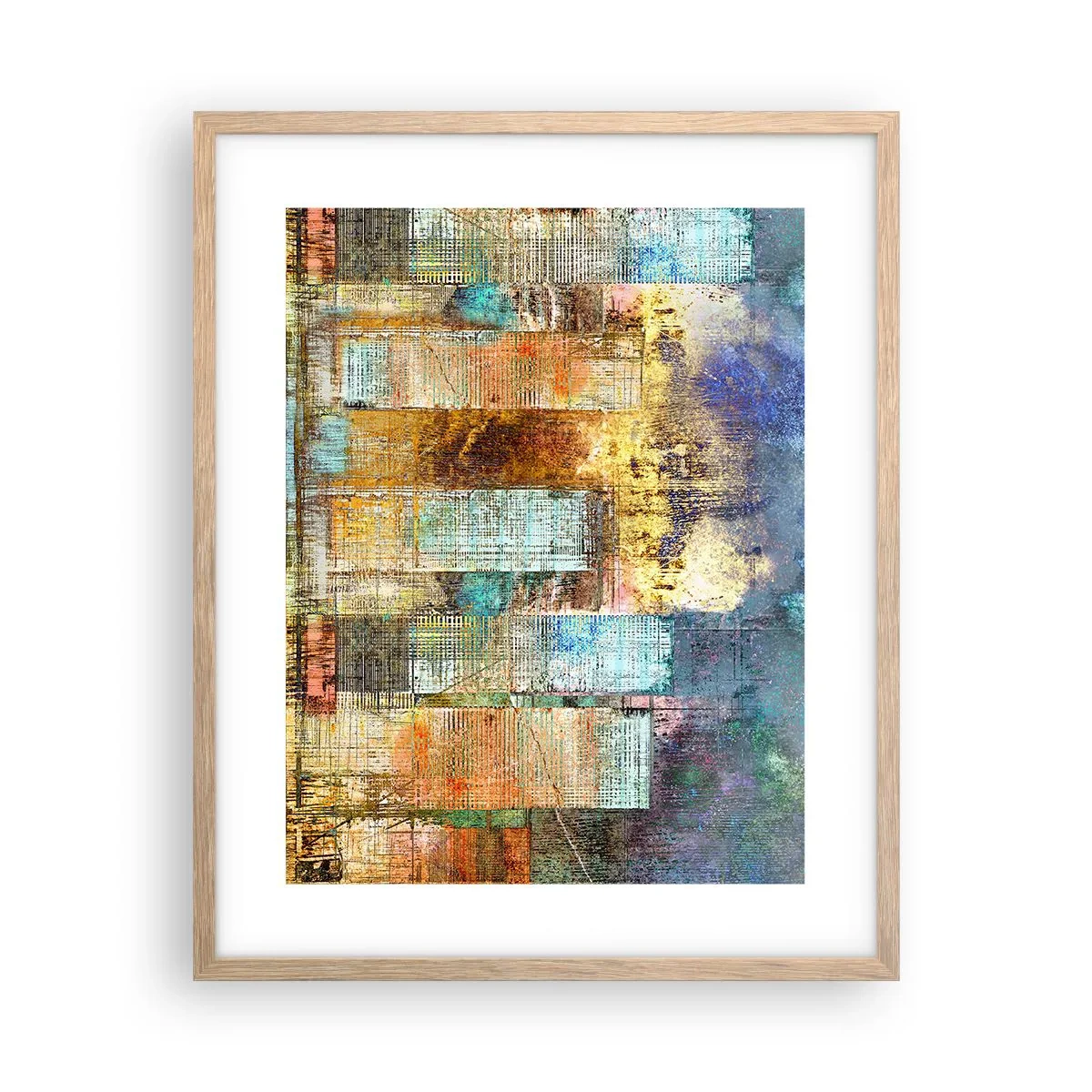 Affisch i ram av ljusek - Solig metropol - 40x50 cm