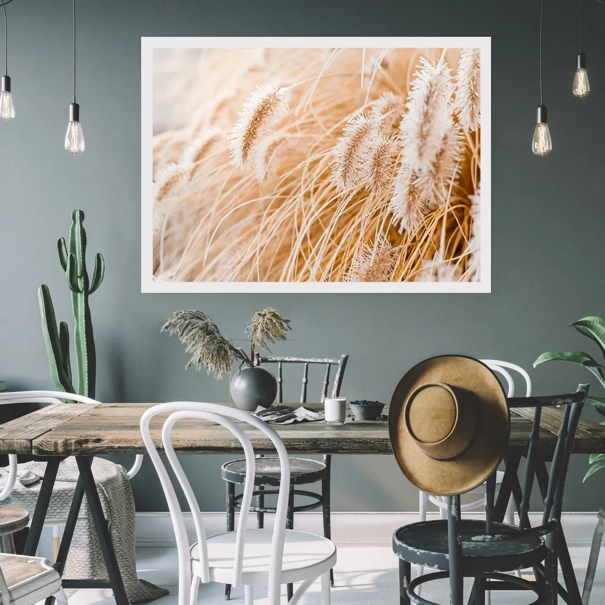 Affisch - Gyllene gräsrassel - 70x50 cm