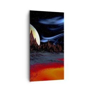 Canvastavla - Bild på duk - Okänd värld - 65x120 cm