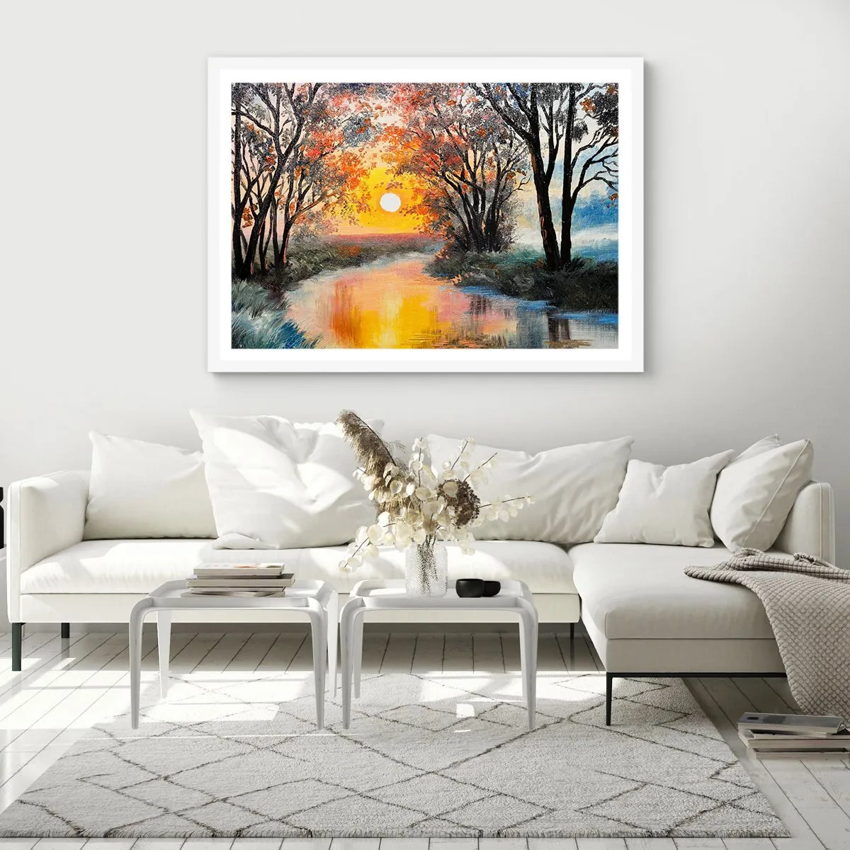 Affisch i vit ram - Höststämning - 91x61 cm
