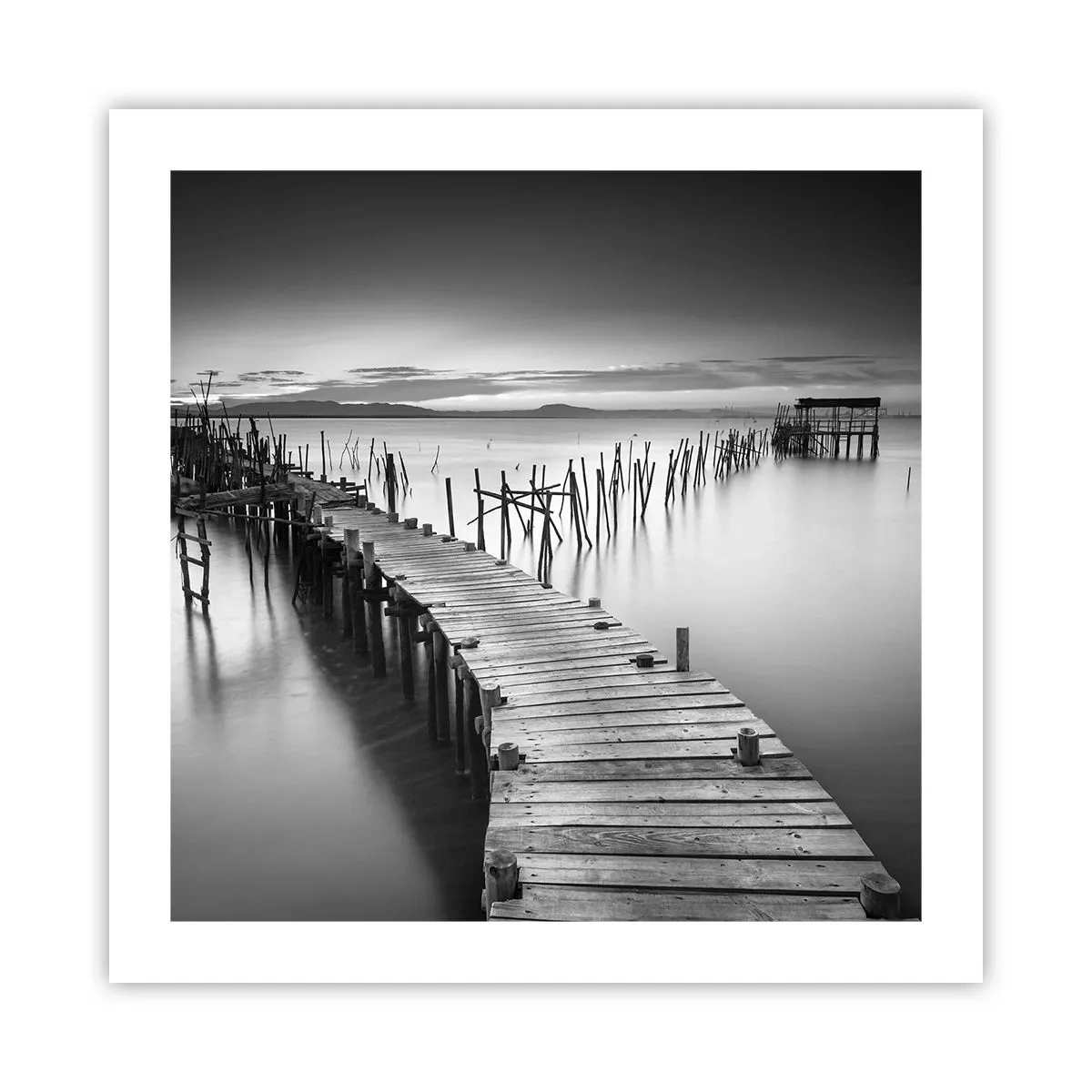 Affisch - Den glömda strandens ro - 50x50 cm