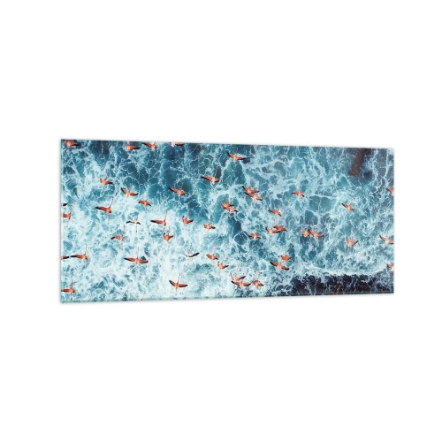 Glastavla - Bild på glas - Kustparad - 120x50 cm