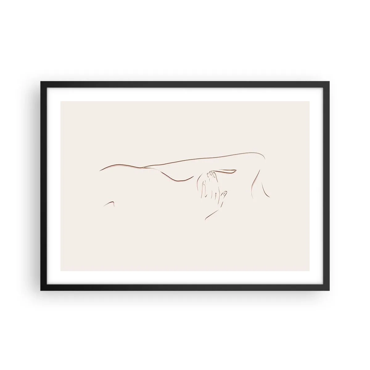 Affisch i svart ram - Begärans form - 70x50 cm